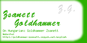 zsanett goldhammer business card